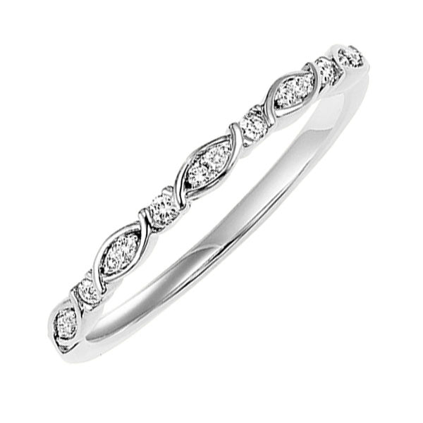 10Kt White Gold Diamond (1/20 Ctw) Ring