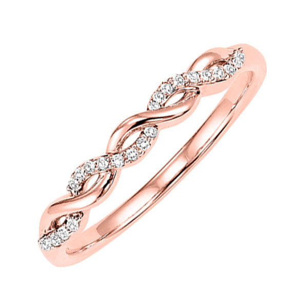 14Kt Rose Gold Diamond (1/20 Ctw) Band