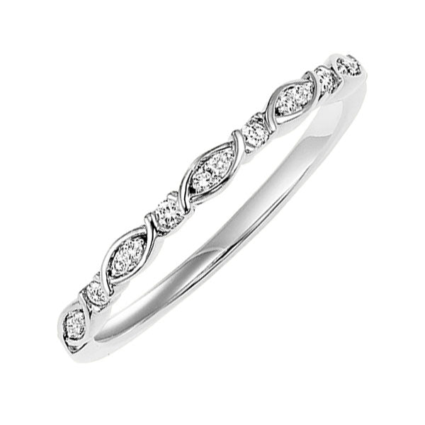 14Kt White Gold Diamond (1/12 Ctw) Ring