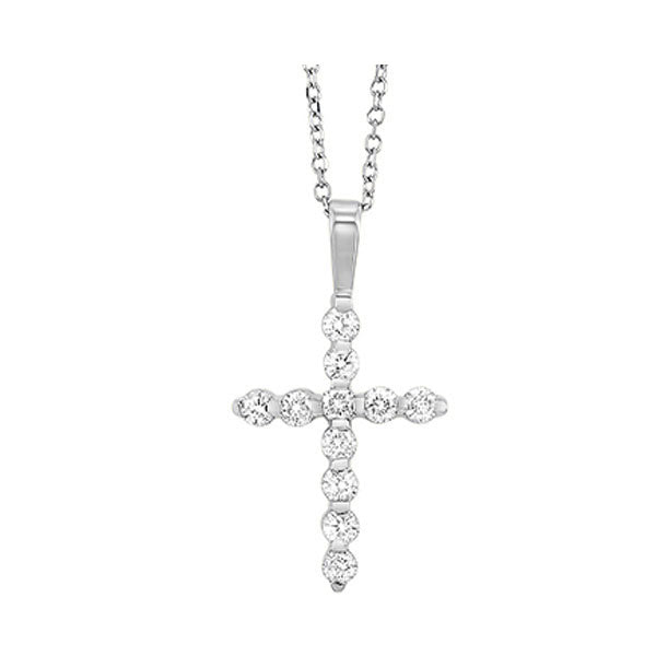 14Kt White Gold Diamond (1/2Ctw) Pendant