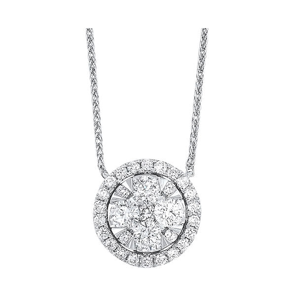 14Kt White Gold Diamond (3/8Ctw) Necklace