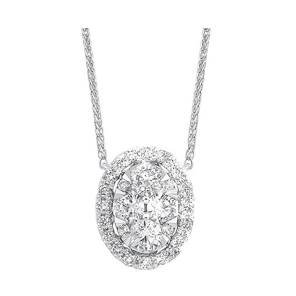 14Kt White Gold Diamond (1/4Ctw) Necklace