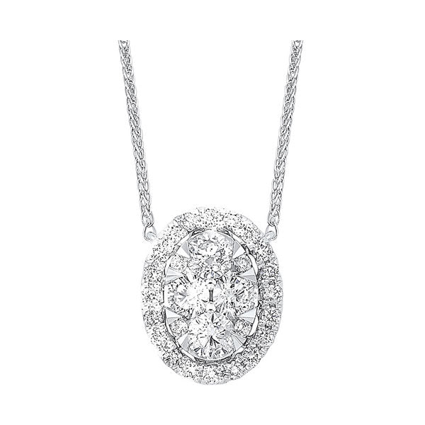 14Kt White Gold Diamond (1/2Ctw) Necklace