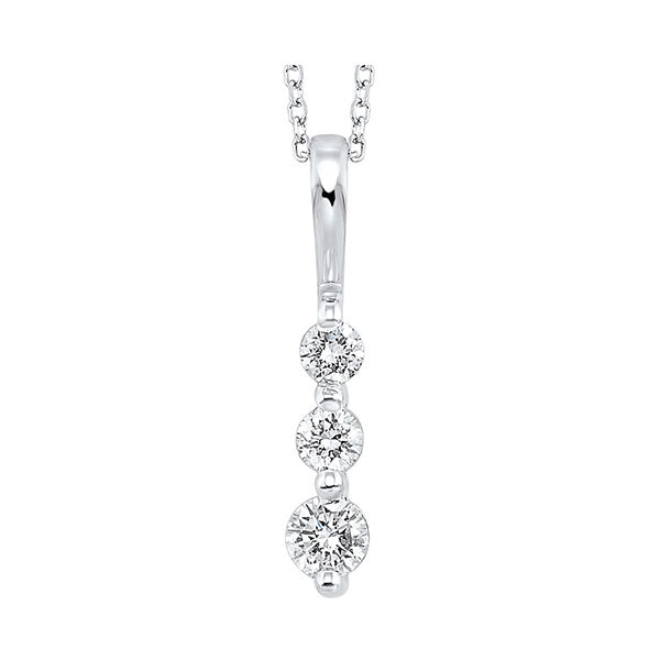 14Kt White Gold Diamond (1/3Ctw) Pendant