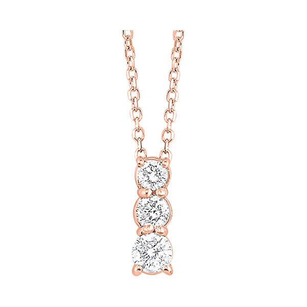 14Kt Rose Gold Diamond (1/4Ctw) Pendant