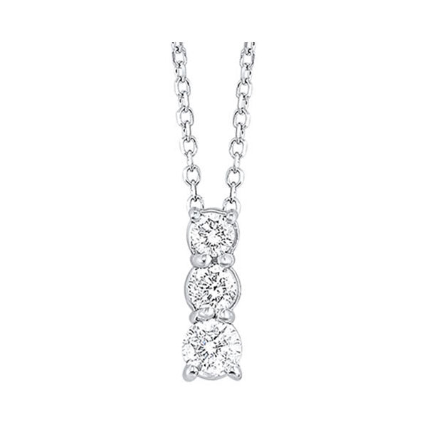 14Kt White Gold Diamond (1/4Ctw) Pendant