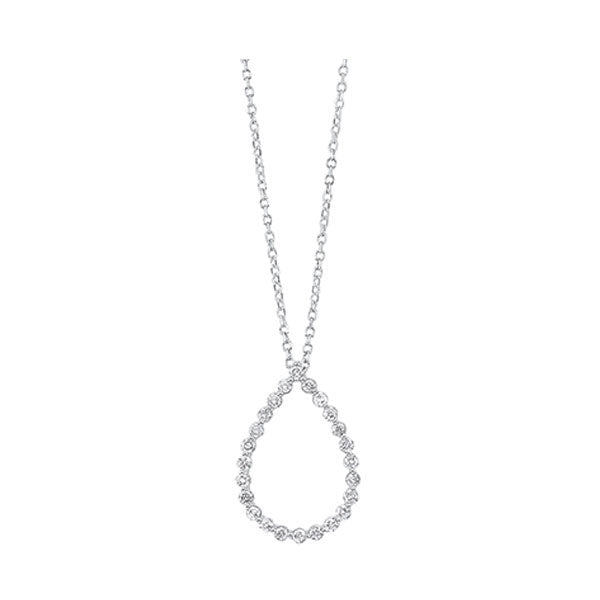 14Kt White Gold Diamond (1/4Ctw) Pendant