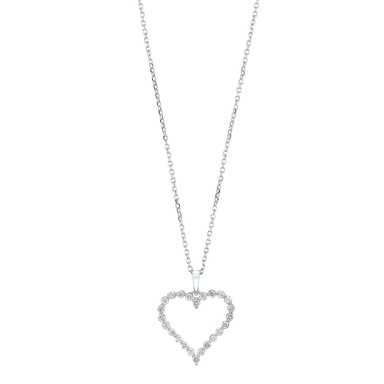 Heart Shape 14K Single Prong Pendant