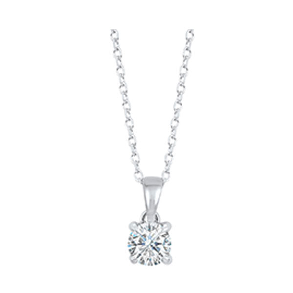 14Kt White Gold Diamond (1/4Ctw) Pendant