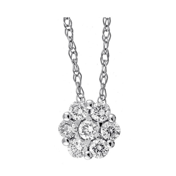 14Kt White Gold Diamond (1/6Ctw) Pendant