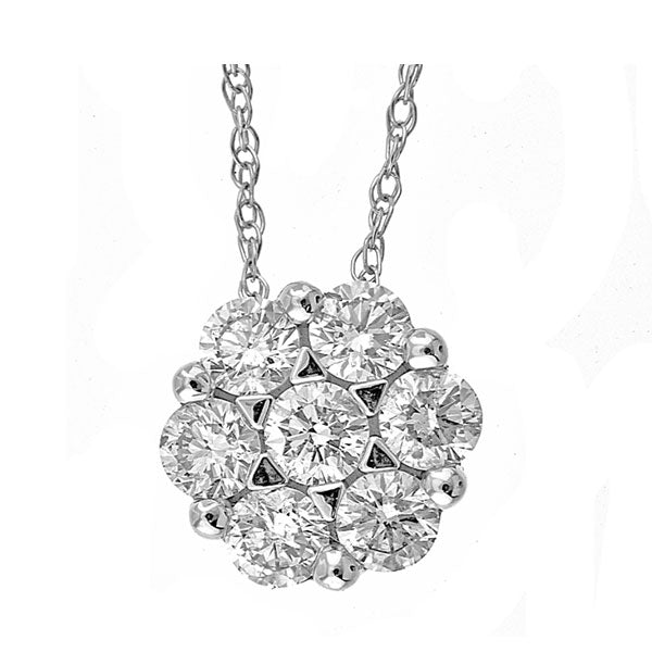 14Kt White Gold Diamond (1/2Ctw) Pendant