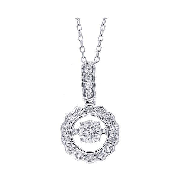 14Kt White Gold Diamond (1/3Ctw) Pendant