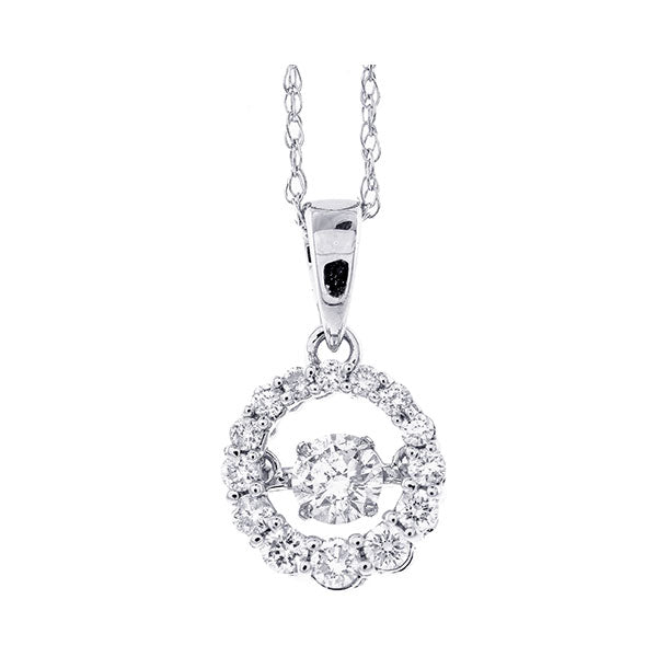 14Kt White Gold Diamond (1/3Ctw) Pendant