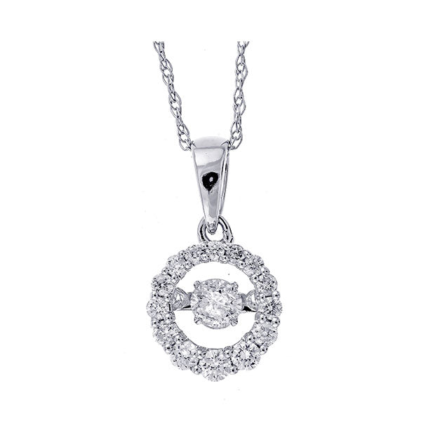 14Kt White Gold Diamond (1/4Ctw) Pendant