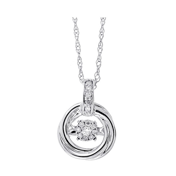 14Kt White Gold Diamond (1/20 Ctw) Pendant