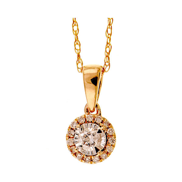 14Kt Yellow Gold Diamond (1/10 Ctw) Pendant