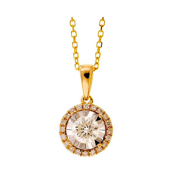 14Kt Yellow Gold Diamond (1/3Ctw) Pendant