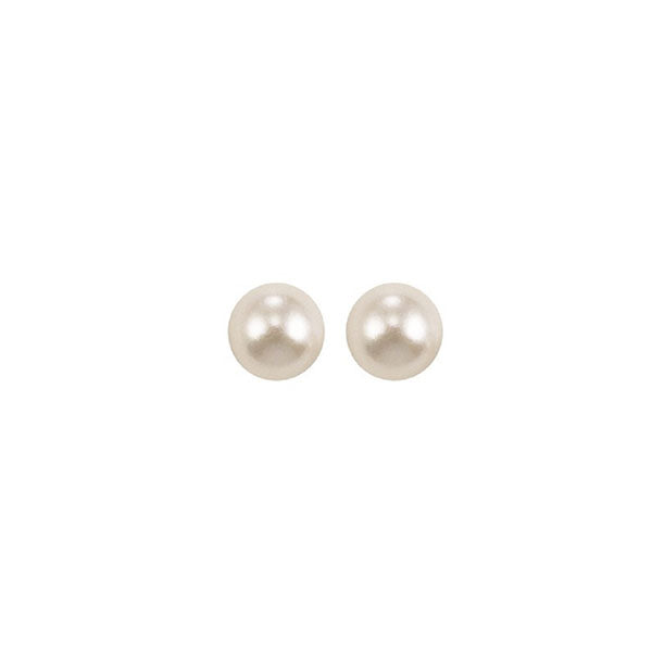 14Kt White Gold Pearl (1 Ctw) Earring