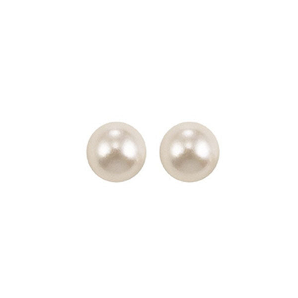 14Kt White Gold Pearl (2 Ctw) Earring