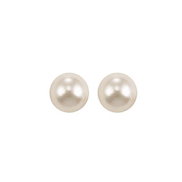 14Kt White Gold Pearl (1 Ctw) Earring