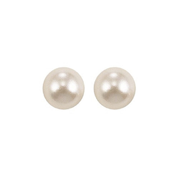 14Kt White Gold Pearl (1 Ctw) Earring