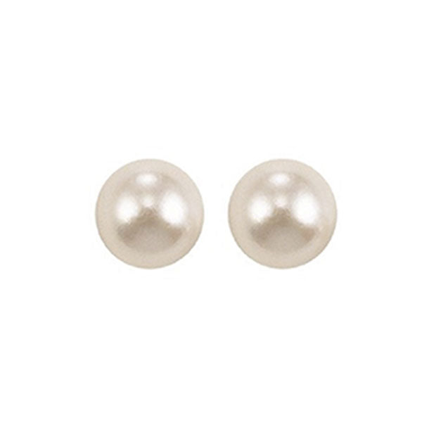 14Kt White Gold Pearl (1 Ctw) Earring