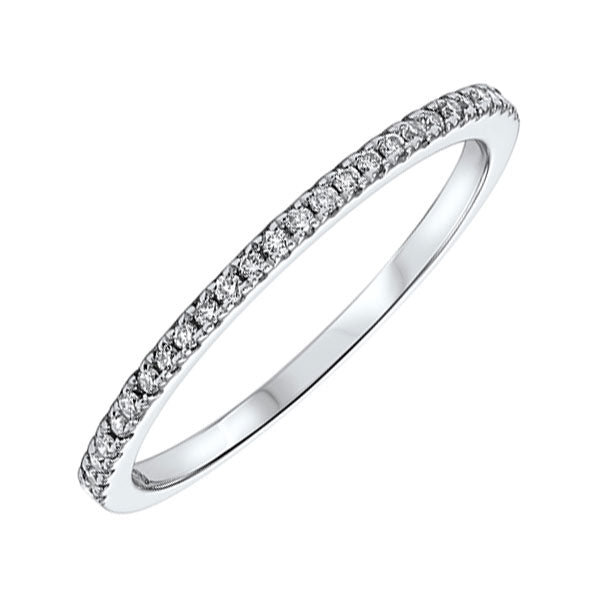 10Kt White Gold Diamond (1/8Ctw) Band