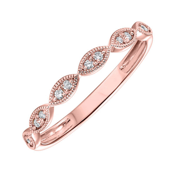 10Kt Rose Gold Diamond (1/8Ctw) Band