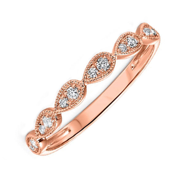 10Kt Rose Gold Diamond (1/8Ctw) Band