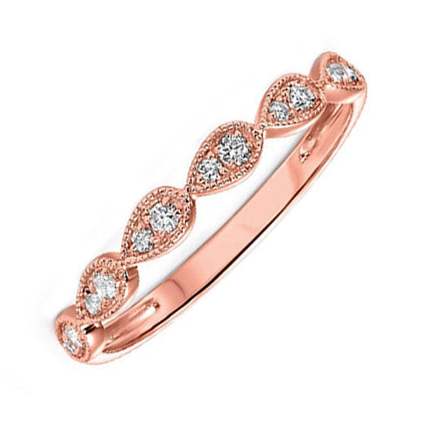 14Kt Rose Gold Diamond (1/6Ctw) Band