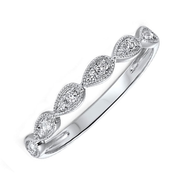 14Kt White Gold Diamond (1/8Ctw) Band