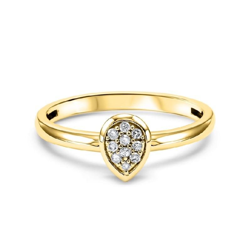 10K Yellow Gold Diamond Fashion Ring - 1/10 ct.