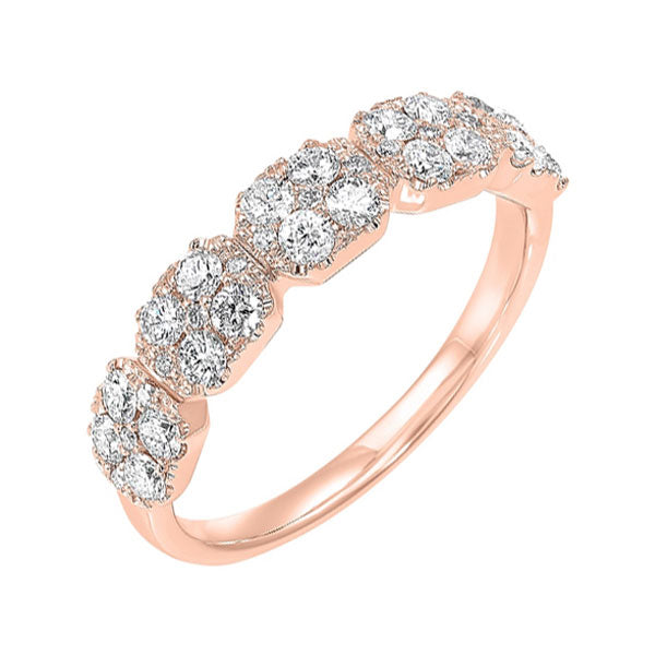 14Kt Rose Gold Diamond (3/4Ctw) Band