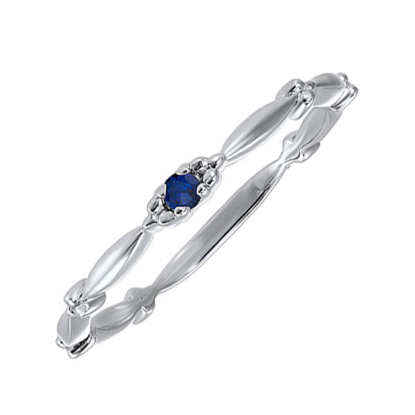 10Kt White Gold Sapphire (1/20 Ctw) Ring