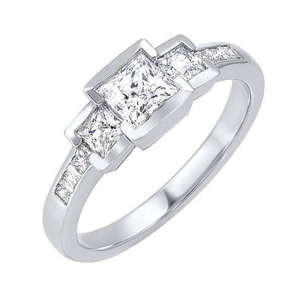 14Kt White Gold Diamond (1Ctw) Ring