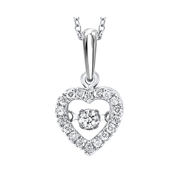 10Kt White Gold Diamond (1/5Ctw) Pendant