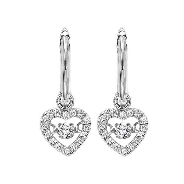 10Kt White Gold Diamond (1/5Ctw) Earring