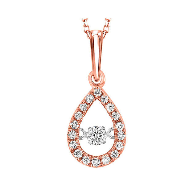 10Kt Rose Gold Diamond (1/5Ctw) Pendant