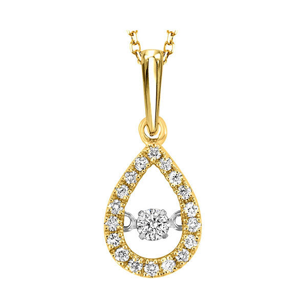 10Kt Yellow Gold Diamond (1/5Ctw) Pendant