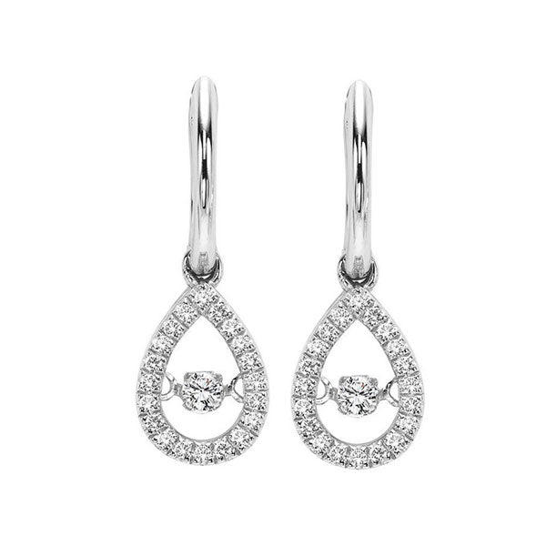 10Kt White Gold Diamond (1/5Ctw) Earring