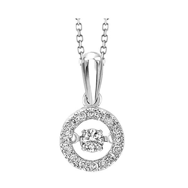 10Kt White Gold Diamond (1/5Ctw) Pendant