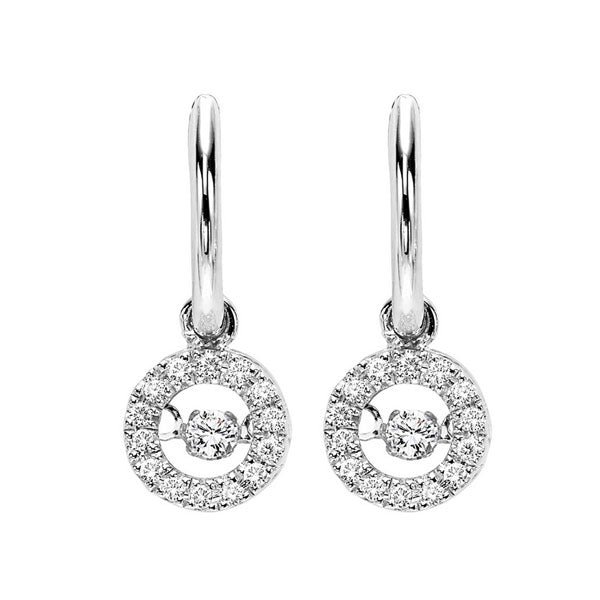 10Kt White Gold Diamond (1/5Ctw) Earring