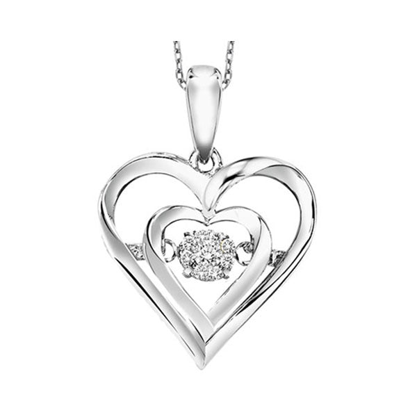 Silver Diamond (1/50 Ctw) Pendant