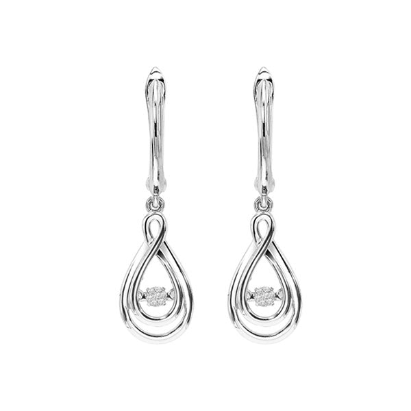 Silver Diamond (1/20 Ctw) Earring