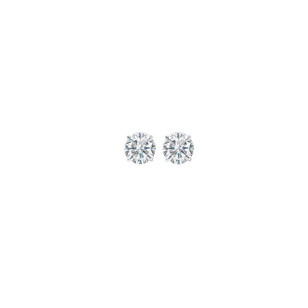 14Kt White Gold Diamond (1/10 Ctw) Earring