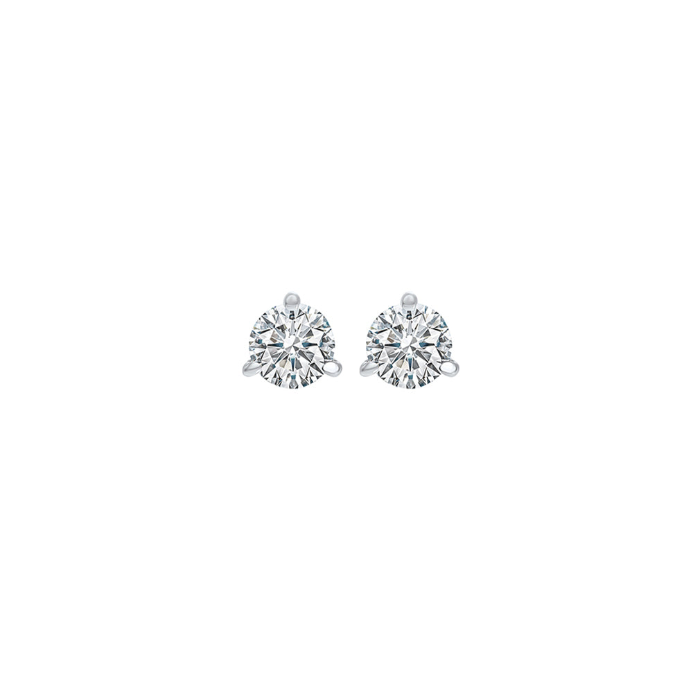 14Kt White Gold Diamond (1/20 Ctw) Earring