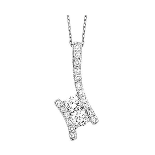 14Kt White Gold Diamond (1/4Ctw) Pendant