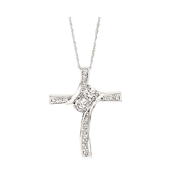 14Kt White Gold Diamond (1Ctw) Pendant